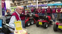 Co-Workers Help Man Celebrate 80th Birthday at Lowe's