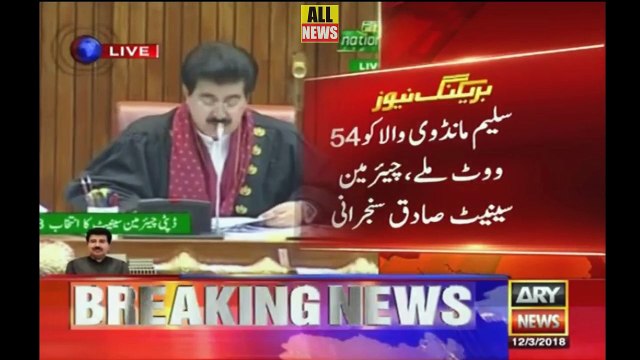 Senate Election | Saleem Maandvi Wala elected Senate Depty Chairman | Ary News Headlines