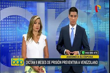 Dictan 9 meses de prisión preventiva para venezolano que asesinó a su esposa