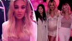 About to pop! Pregnant Khloe Kardashian shows off her baby bump in a pink bejeweled dress at her luxurious animal-themed baby shower.