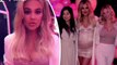 About to pop! Pregnant Khloe Kardashian shows off her baby bump in a pink bejeweled dress at her luxurious animal-themed baby shower.