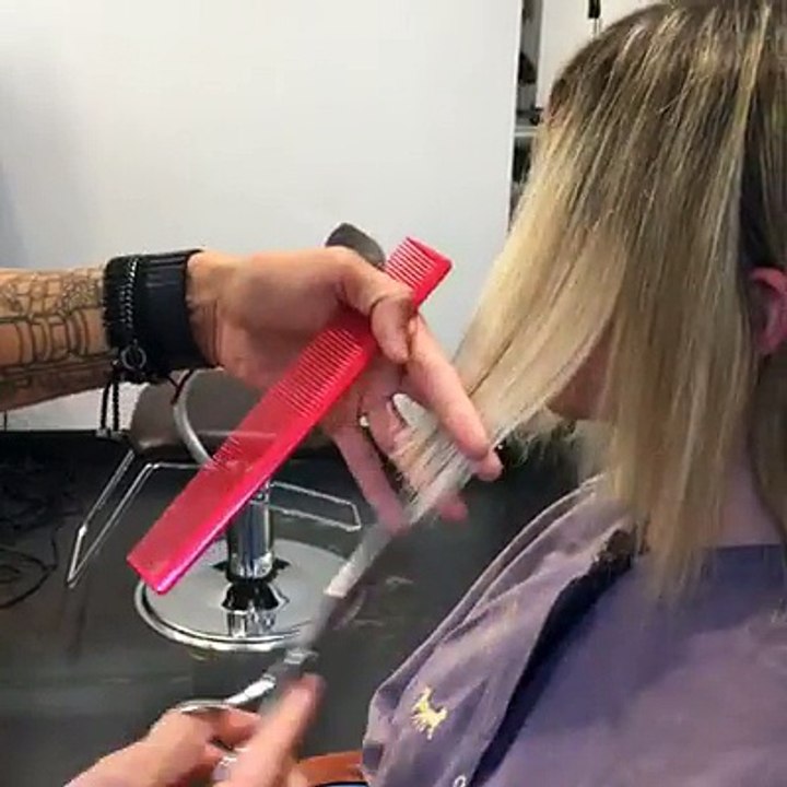 How to cut a layered bob haircut tutorial step by step