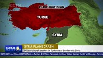 Syrian military aircraft crashes in Turkey near border with Syria