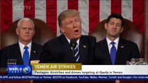 Pentagon: Airstrikes and drones targeting al-Qaeda in Yemen