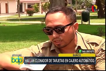 Surco: hallan clonador de tarjetas en cajero automático