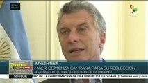 Mauricio Macri comienza campaña de reelección