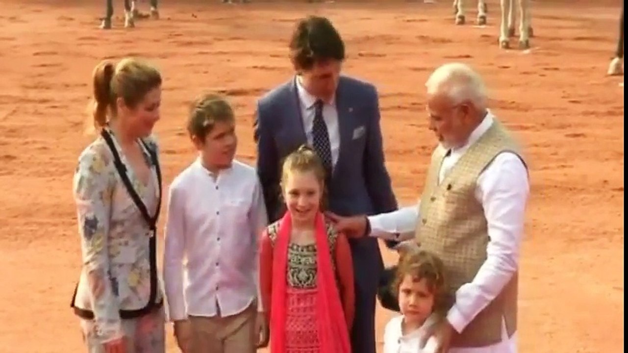 Canadian PM, Family In Rashtrapati Bhavan, Meet PM Modi