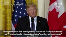 Trump defends immigration stance as 'common sense’