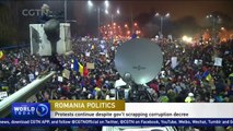 Romanian protests continue despite government scrapping corruption decree