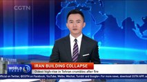Iran’s oldest high-rise building in Tehran crumbles after fire