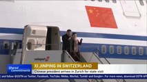Chinese President Xi Jinping arrives in Zurich for a four-day state visit to Switzerland