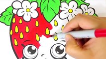 Shopkins Coloring Book Compilation Season 1 Lippy Lips Kooky Cookie Strawberry Kisses rscb