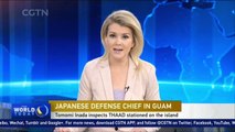 Japanese defense minister inspects US missile defense system in Guam