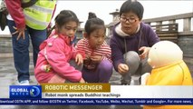 Robot monk spreads Buddhist teachings in Beijing