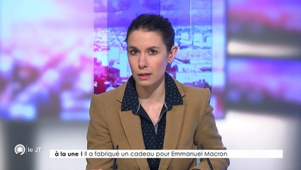 A LA UNE/ Il a fabriqué un cadeau pour Emmanuel Macron - 12/03/2018