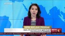 Japan, US and South Korea agree to pressure DPRK on nuclear program