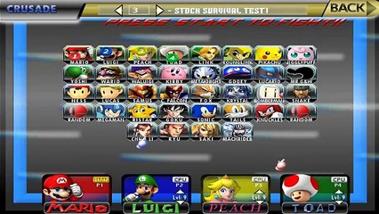 Super Smash Bros Crusade v0.7 Mario Bros Battle [HQ]