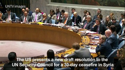 US presents new UN draft resolution on Syria ceasefire