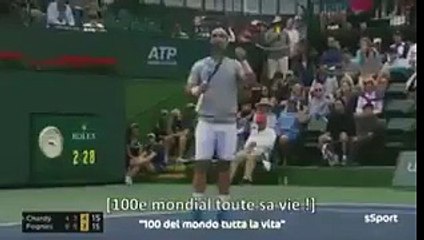 Le tennisman italien Fognini couvre d'insultes le Français Chardy en plein matc