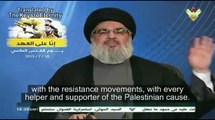 Hassan Nasrallah: 'Iran is final hope for liberation of Palestine, Jerusalem'