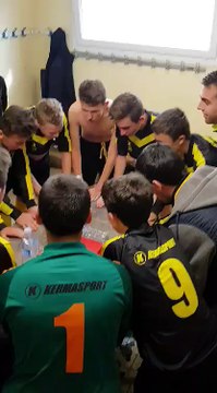 Le cri de guerre des U15 après leur victoire !