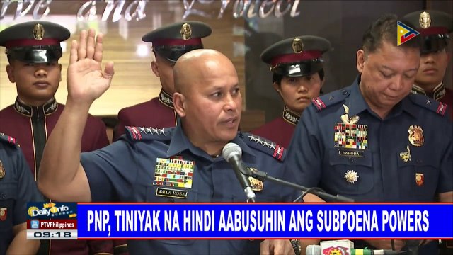 PNP, tiniyak na hindi aabusuhin ang subpoena powers