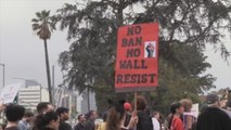Protestas en California por la visita de Trump