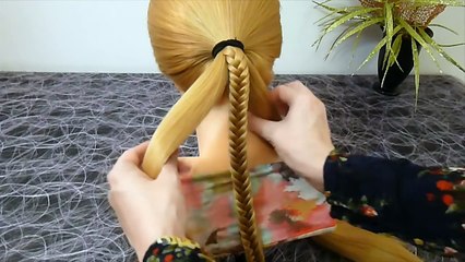 Косичка Рыбий хвост.Причёска для длинных волос.Плетение кос/волос.Красивая причёска в школу