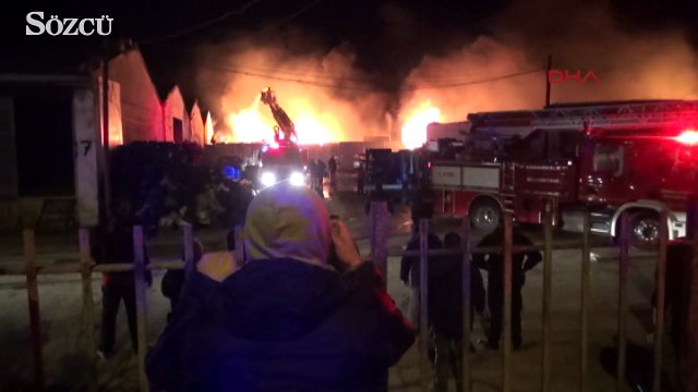 Çanakkale'de sebze ve meyve halinde büyük yangın