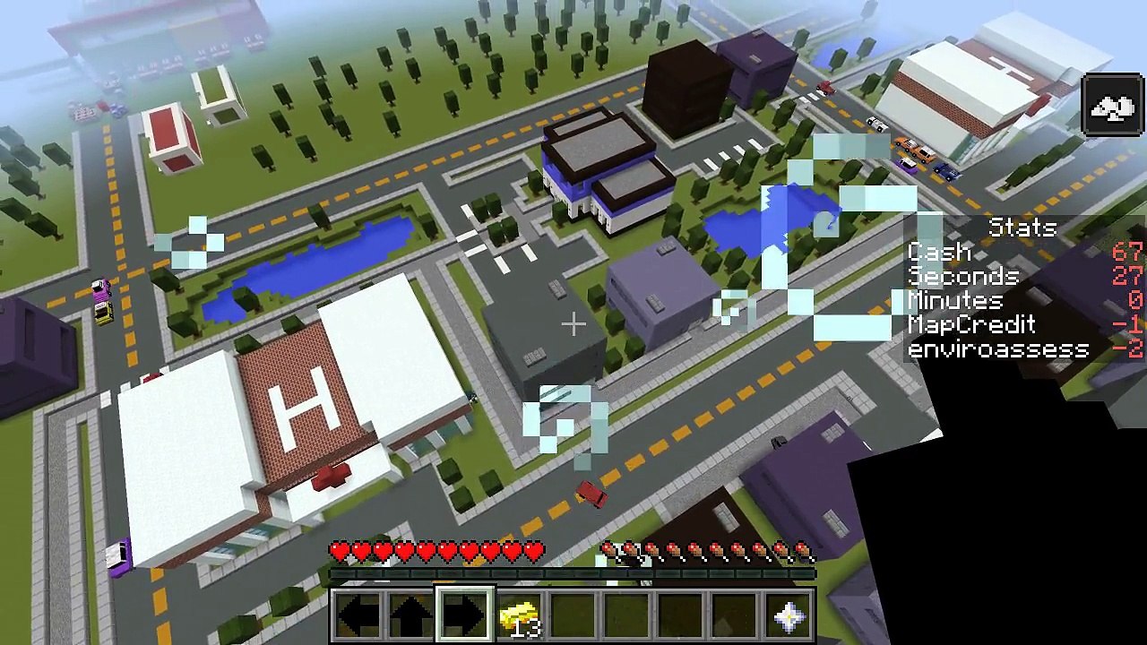 Minecraft: CRASHY ROAD! (GRAND THEFT AUTO CAR ESCAPE!) Mini-Game