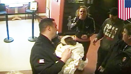 Choking puppy saved by cops and firefighters - TomoNews