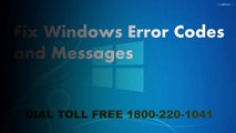 Fix Windows Error Codes and Messages Dial 18002201041