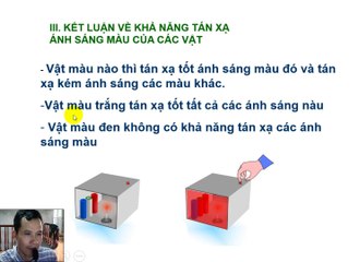 MÀU SẮC CỦA CÁC VẬT DƯỚI ÁNH SÁNG TRẮNG VẰ ÁNH SÁNG MÀU