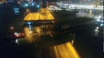 Karaköy İskelesi Haliç Tersanesine Yüzdürüldü...Yüzer İskele Havadan Görüntülendi
