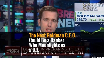 The Next Goldman C.E.O. Could Be a Banker Who Moonlights as a D.J.