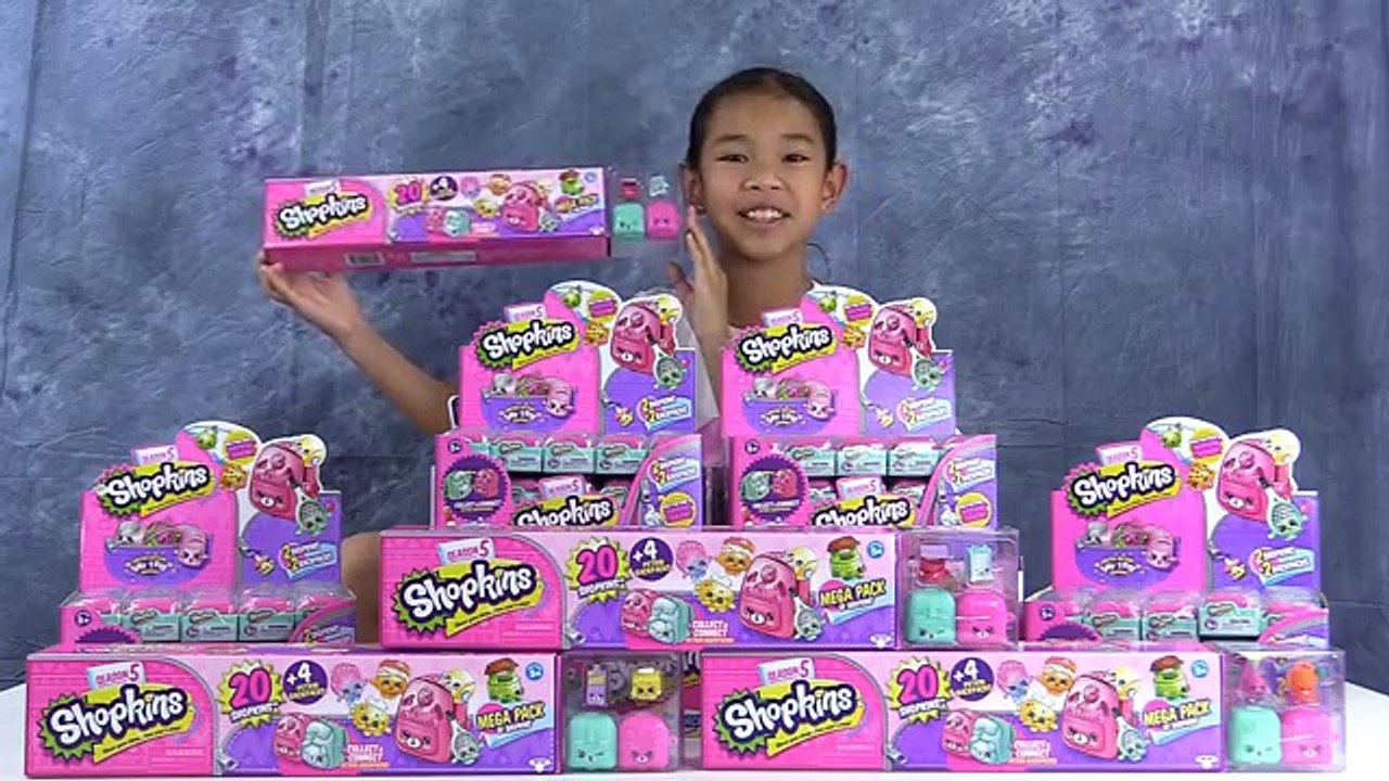 HUGE SHOPKINS Season 5 BLIND BAGS and MEGA PACK opening Sneak Peak unboxing