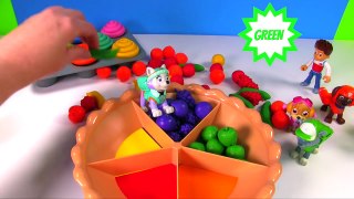 Paw Patrol Color Sorting Pie & Cupcakes Fun Colors for Children