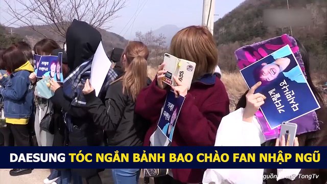 Cận cảnh Daesung tóc ngắn đẹp trai nhập ngũ, fan xếp hàng ngay ngắn cổ vũ chào tạm biệt