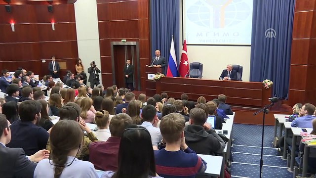 Dışişleri Bakanı Çavuşoğlu, Moskova Uluslararası İlişkiler Devlet Enstitüsünde - MOSKOVA