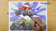 1, 2, 3… Coloriage ! | Blaze et les Monster Machines | C'est Noël ! | NICKELODEON JUNIOR