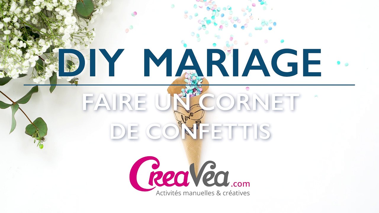 DIY mariage : faire un cornet de confettis facile et rapide