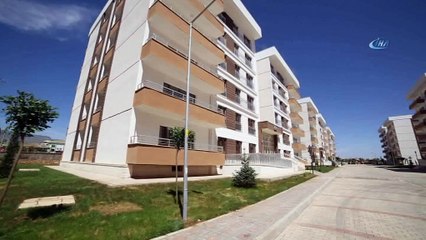 Terör saldırıları sonucu yıkılan evlerin yerine inşa edilen TOKİ konutları havadan görüntülendi