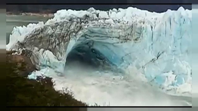 Se rompe el arco de hielo del glaciar Perito Moreno
