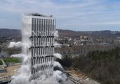 Drone Captures Implosion of Capital Plaza Tower in Frankfort, Kentucky