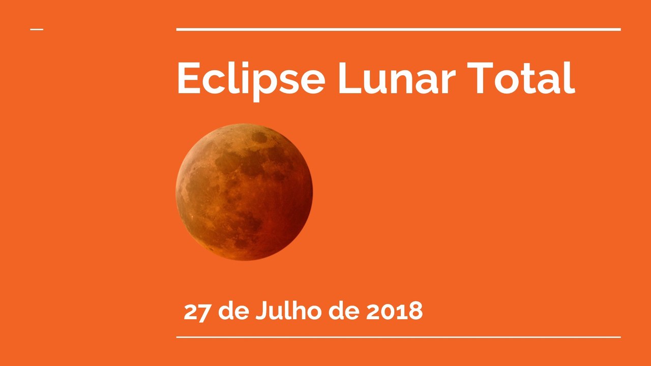 Eclipse Lunar Total - 27 de Julho de 2018