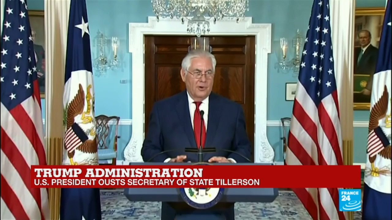 US - President Donald Trump ousts Secretary of State Rex Tillerson, replaces him with CIA director Mike Pompeo