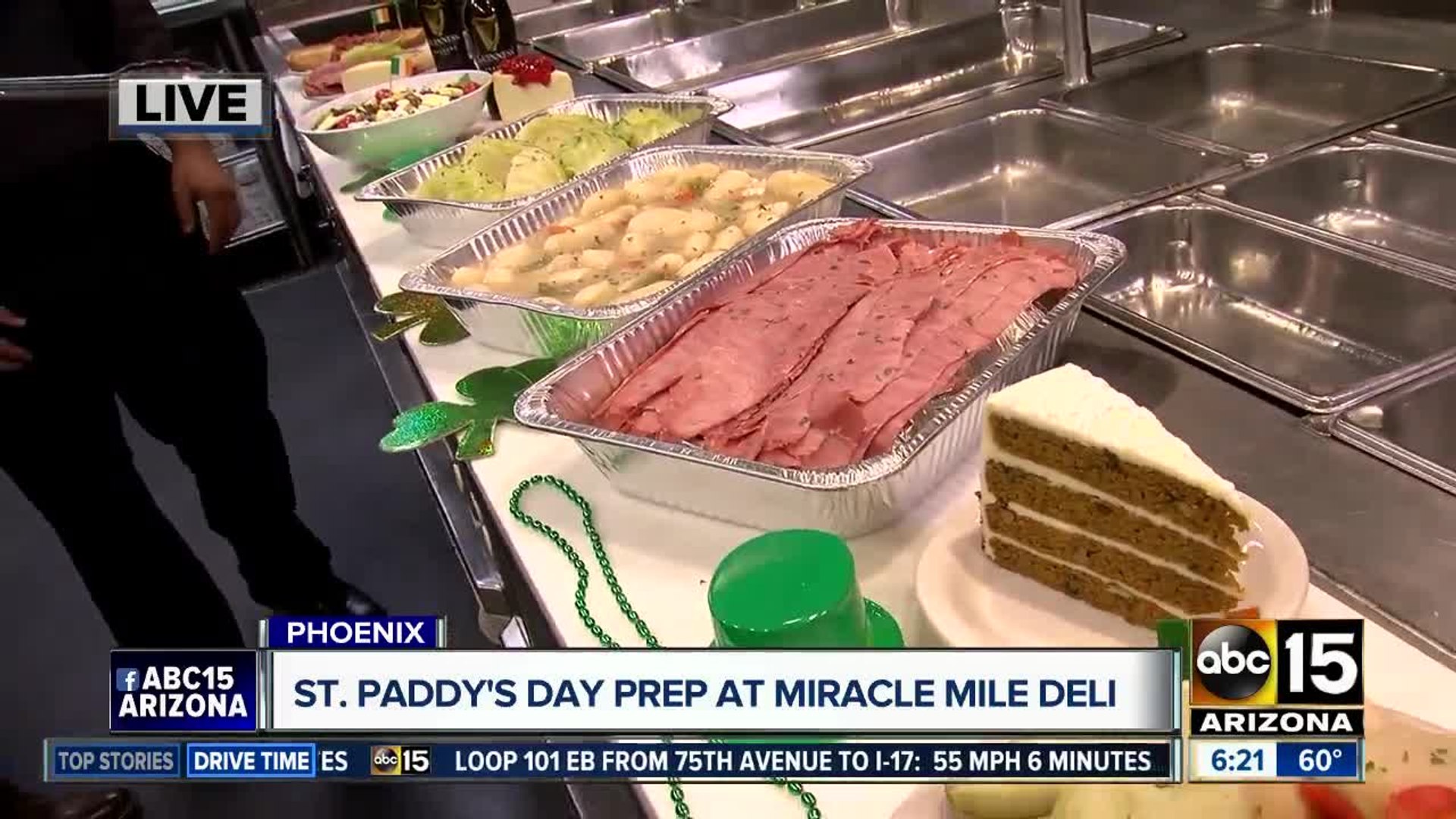 ⁣Corned beef, anyone? St. Patrick's Day prep at Miracle Mile Deli