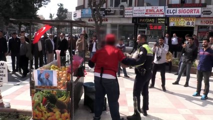 Eylem yapan seyyar satıcı ikna edildi - ŞANLIURFA