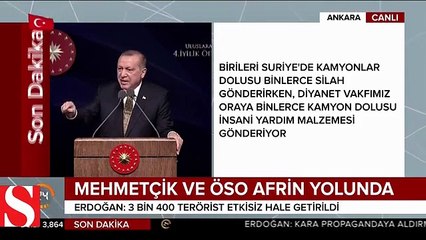 Cumhurbaşkanı Erdoğan yineledi: Sivilleri gözetmeseydik Afrin çoktan düşmüştü
