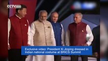 Exclusive video: President Xi Jinping dressed in Indian national costume at BRICS Summit